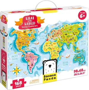 Puzzle and Learning Activity for Kids Ages 6 Years and Up,Multicolor Banana Panda - deploy firm What in the World Young Explorers - Jigsaw 