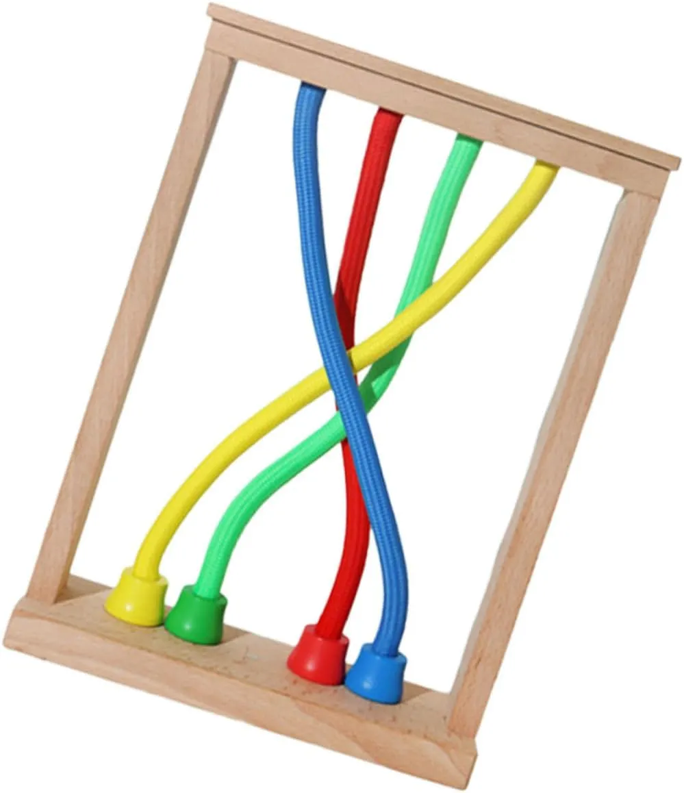 Puzzle Brain Teaser for Enhances Cognitive Skills Safe Wooden Design Creative Problem Solving distinguish colonial museum fabricate Activity for Preschool Learning BESPORTBLE Montessori Wooden Rope 