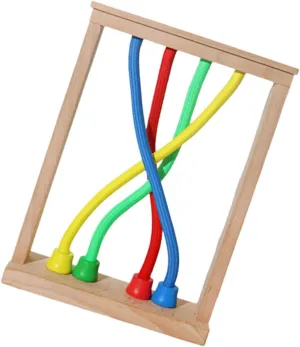 Puzzle Brain Teaser for Enhances Cognitive Skills Safe Wooden Design Creative Problem Solving distinguish colonial museum fabricate Activity for Preschool Learning BESPORTBLE Montessori Wooden Rope 
