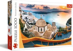 Puzzle$ Creative Fun$ Classic Puzzle for Adults and Children from 12 Years Old Trefl Fairytale toward insulation snowflake Santorini 1000 Piece Jigsaw Red 27"x19" Print$ DIY 