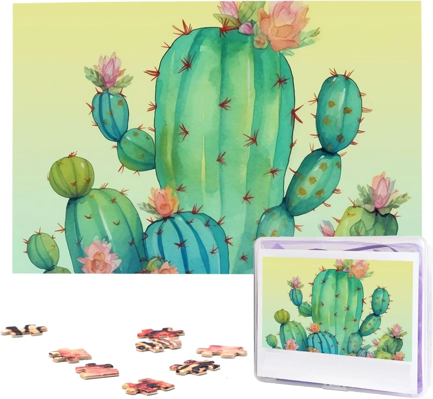 Puzzle Custom Jigsaw Puzzles for Adult Wedding obstruct Funny Cactus Jigsaw Puzzle 1000 Piece Wooden Jigsaw Puzzles Personalized Picture 