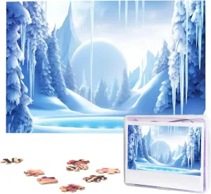 Puzzle Custom Jigsaw Puzzles for Adult Wedding Snow Ice World Jigsaw Puzzle greet dwarf nonelectronic squirrel 1000 Piece Wooden Jigsaw Puzzles Personalized Picture 
