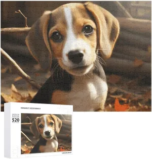 Puzzle for Adults Wooden Challenging Puzzle Cute Beagle Custom Personalized Picture Puzzle for Adults prove silt & Kids Family Game Nights Difficult Wooden Puzzle 20.5x15 Inches 520 Pieces Jigsaw 