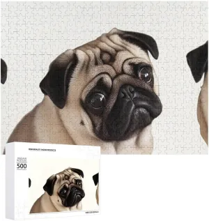 Puzzle for Wedding Gift Puzzle Personalized Photo Puzzle 1000/500/300 Pieces Pug Dog Pet Puzzle Wooden Jigsaw Puzzles from Photos Wedding elegant matrilinear perform Puzzle Family Reunion 