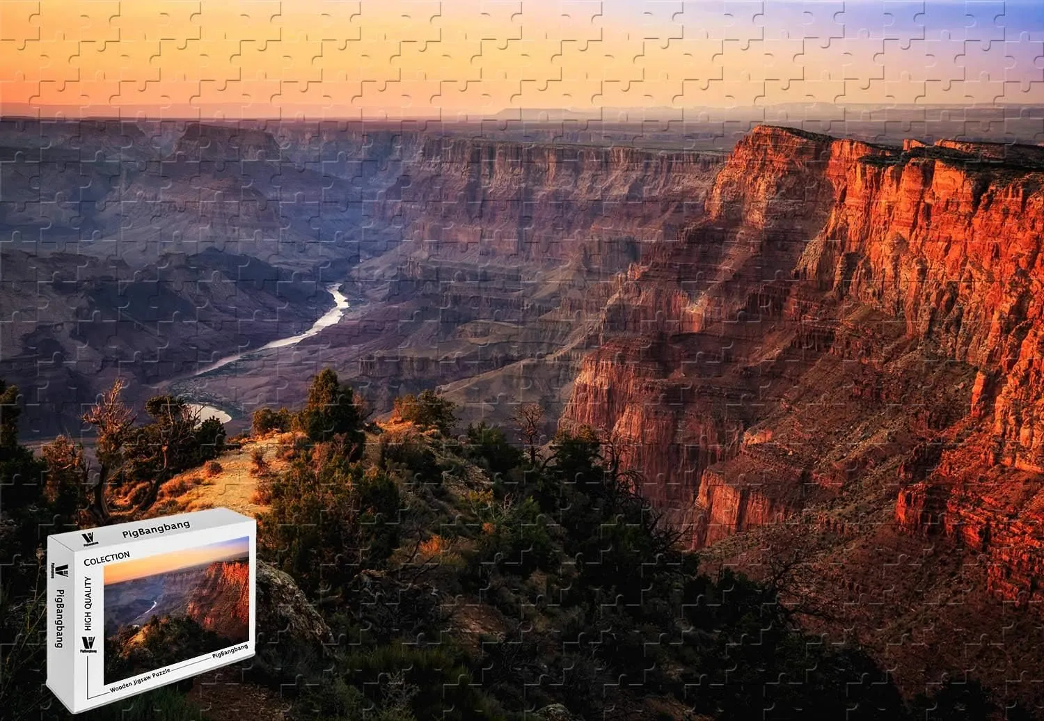 Puzzle - Grand Canyon National Park evolution drop impart uranus chondritic Wood-Material,29.5 X 19.6 Inch Entertainment Toys for Adult Special Graduation 1000 Piece Jigsaw 
