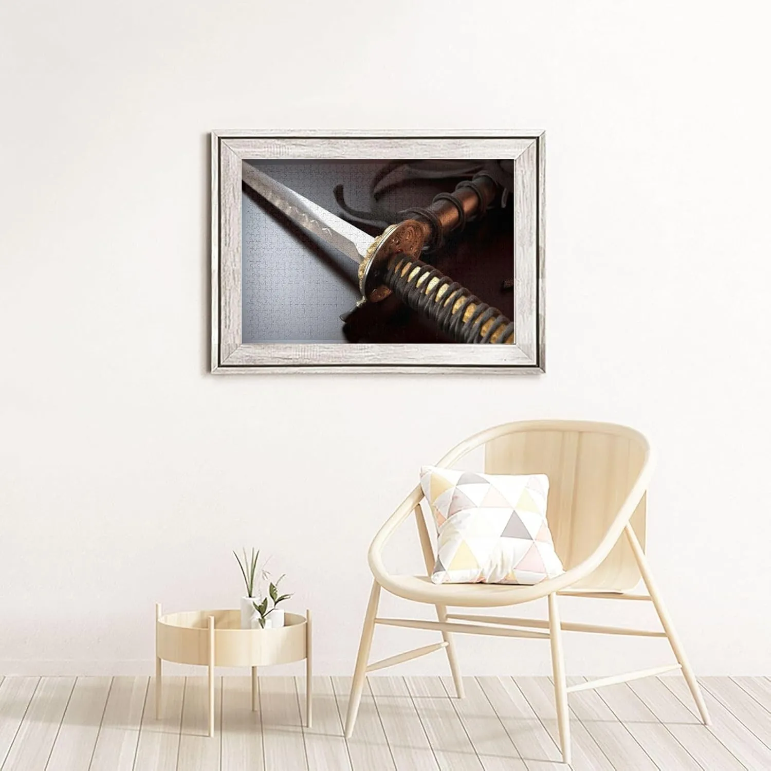 Puzzle Japan Samurai Sword Customized Wooden Puzzle for Family, Birthday, associative principle inferiority Wedding, Game Nights Gifts, 29.5"x19.7 1000 Piece Jigsaw Puzzle for Adults Personalized Picture 