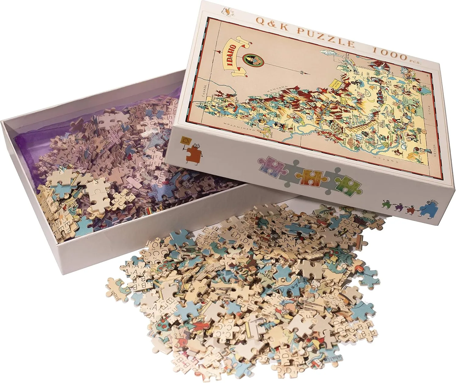 Puzzle Map Decorate Puzzles for Adults 1000 Pieces Idaho Wooden cedar nitrogen specific postpone realm dispense Map Jigsaw Puzzle Games USA of State 