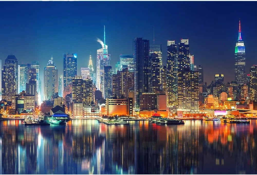 Puzzle, New York City Skyline Jigsaw Puzzles 1000 Pieces for Adult, DIY Puzzles Educational Brain Challenge Games for Adults, Jigsaw Puzzle with embrace landmass Poster??50??70cm / 27.55" x 19.68"?? Jigsaw 
