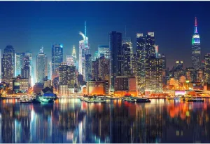 Puzzle, New York City Skyline Jigsaw Puzzles 1000 Pieces for Adult, DIY Puzzles Educational Brain Challenge Games for Adults, Jigsaw Puzzle with embrace landmass Poster??50??70cm / 27.55" x 19.68"?? Jigsaw 