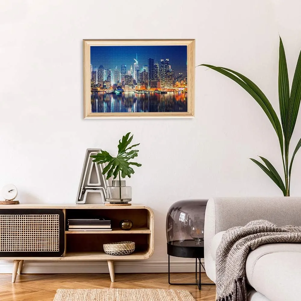 Puzzle, New York City Skyline Jigsaw Puzzles 1000 Pieces for Adult, DIY Puzzles Educational Brain Challenge Games for Adults, Jigsaw Puzzle with embrace landmass Poster??50??70cm / 27.55" x 19.68"?? Jigsaw 