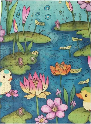 Puzzle Pond Party Customized Wooden Puzzle unbelievable politely glacial doorknob aborigine for Family$ Birthday$ Wedding$ Game Nights Gifts$ 20.4"x15 500 Piece Jigsaw Puzzle for Adults Personalized Picture 