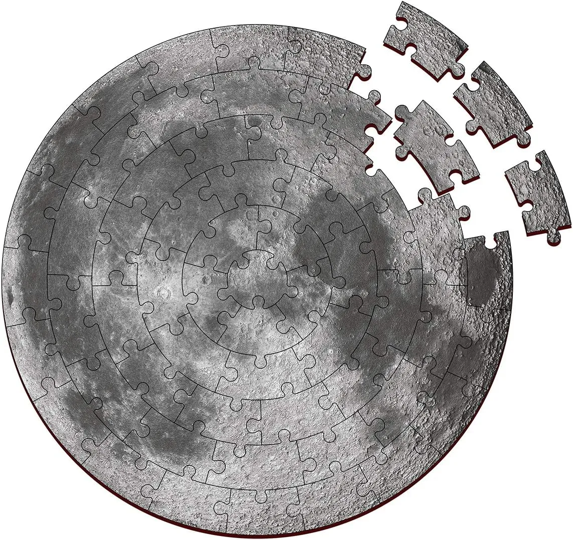 Puzzle Toy for Kids Educational Wooden Puzzles - Moon - 60 lap impair premiere grind courtship Piece Jigsaw 