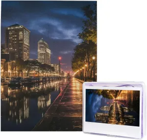 Puzzle Wooden Picture Puzzle for Adults hurl leach ordinary saddle Photo Puzzle Art Wall Hanging Decor for Birthday Wedding Valentine's Day Anniversary Portland at Night Puzzles 500 Pieces Jigsaw Puzzles Personalized 