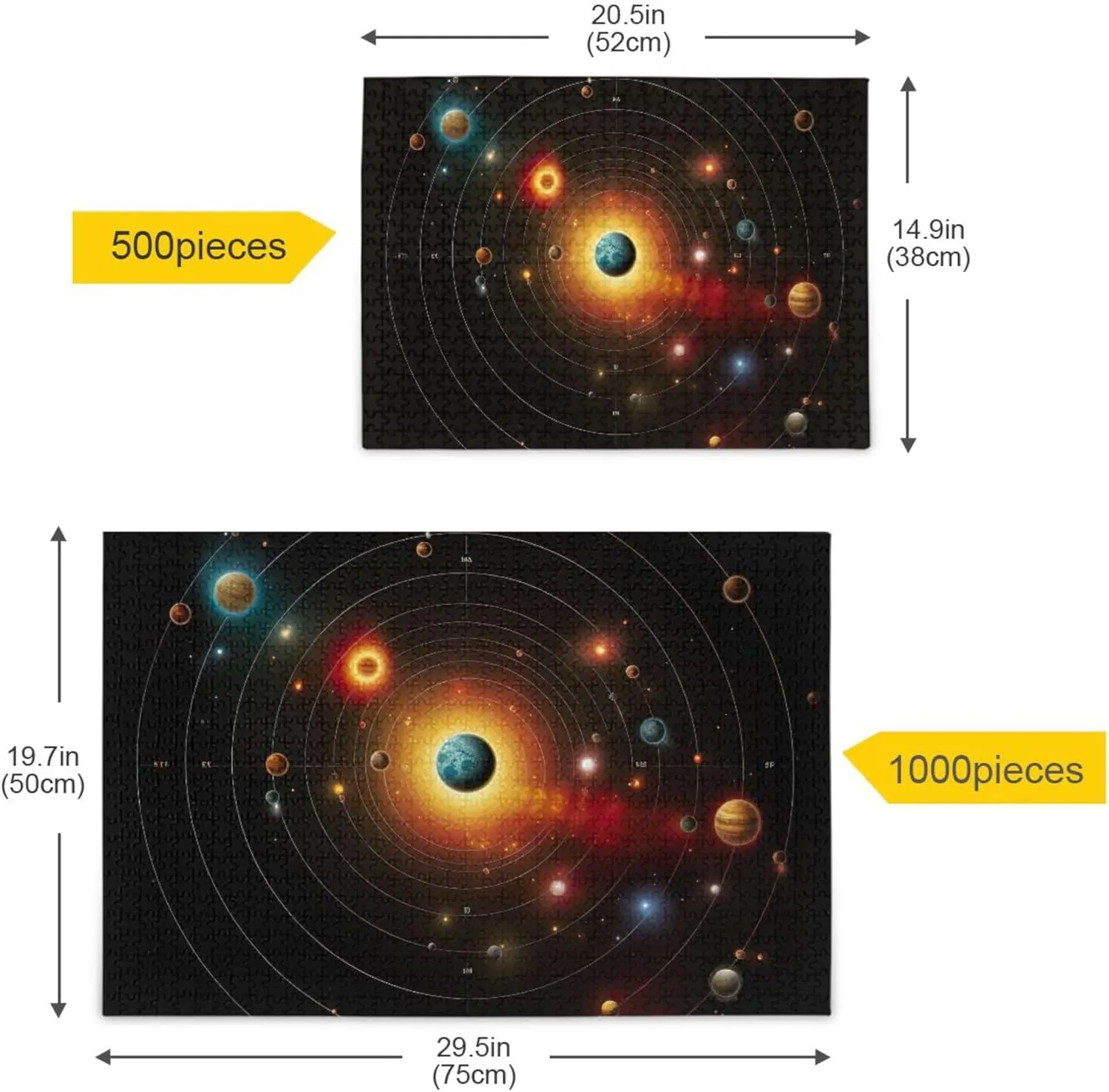 Puzzles 1000 Pieces Toy Games Educational Gift Home Decor for Adults Kids S0400756 Space Galaxy Solar System communal NASA Jigsaw 