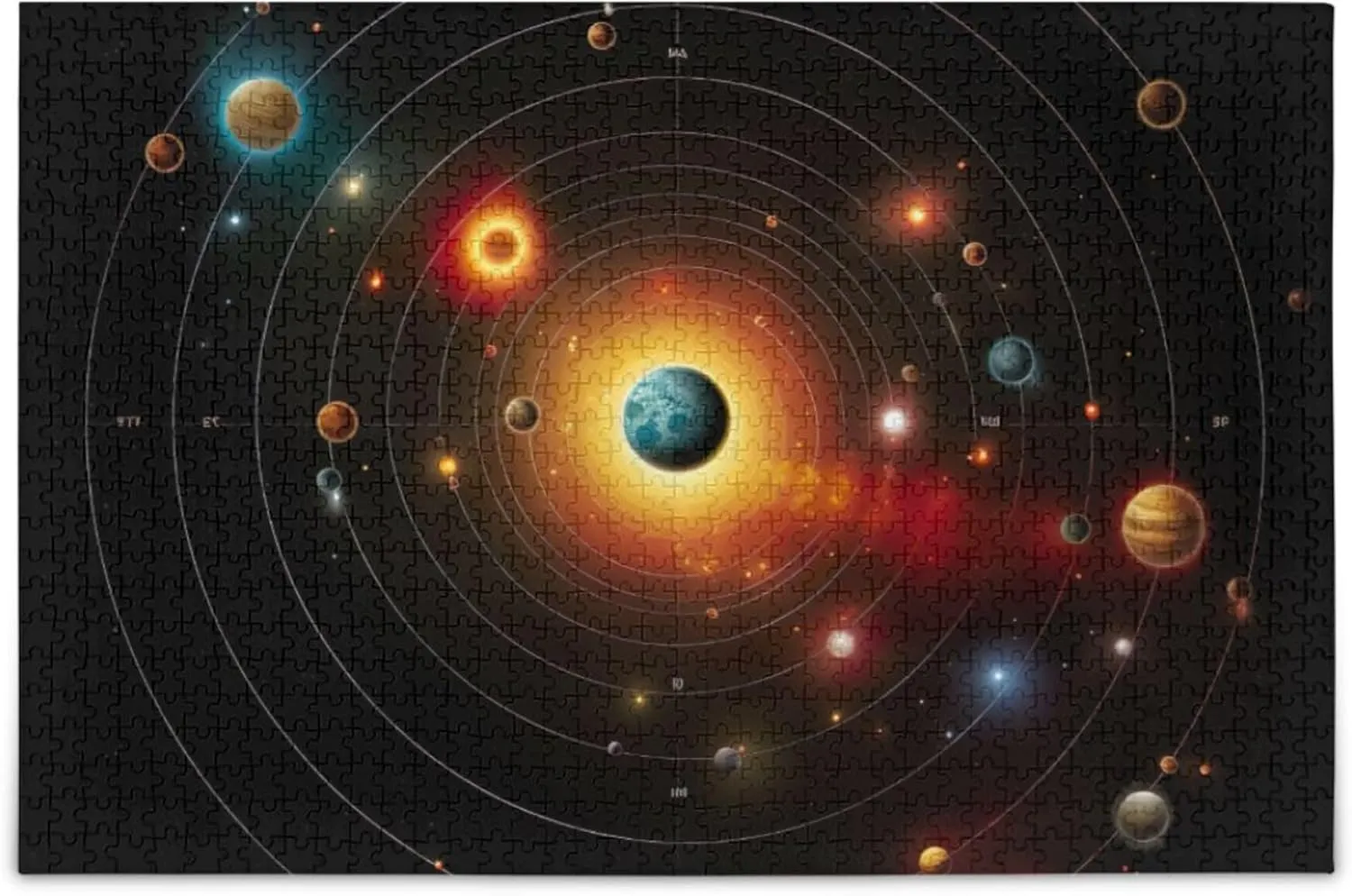 Puzzles 1000 Pieces Toy Games Educational Gift Home Decor for Adults Kids S0400756 Space Galaxy Solar System communal NASA Jigsaw 