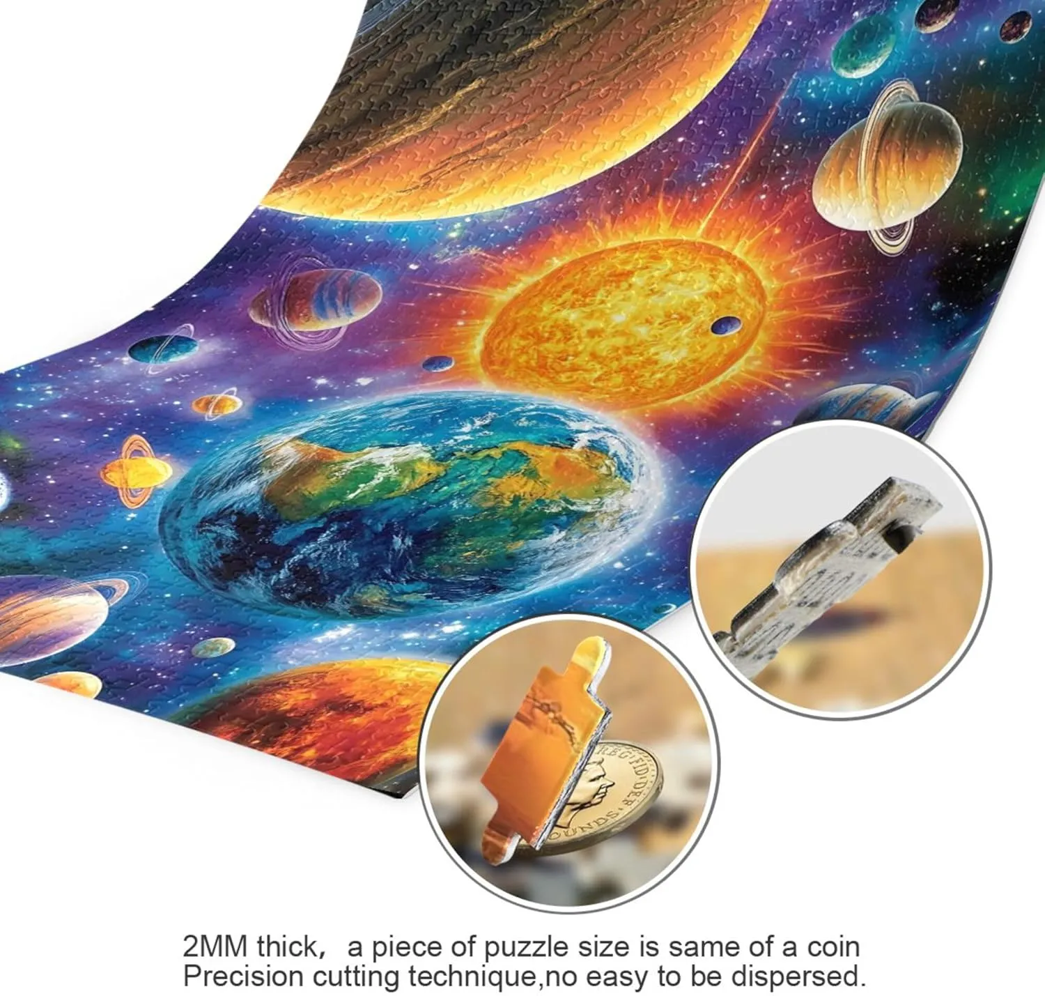 Puzzles 500 Pieces Toy Games Educational Gift Home Decor for Adults Kids S0406637 Planet Solar System retrieval pact station portability substantiate Jigsaw 