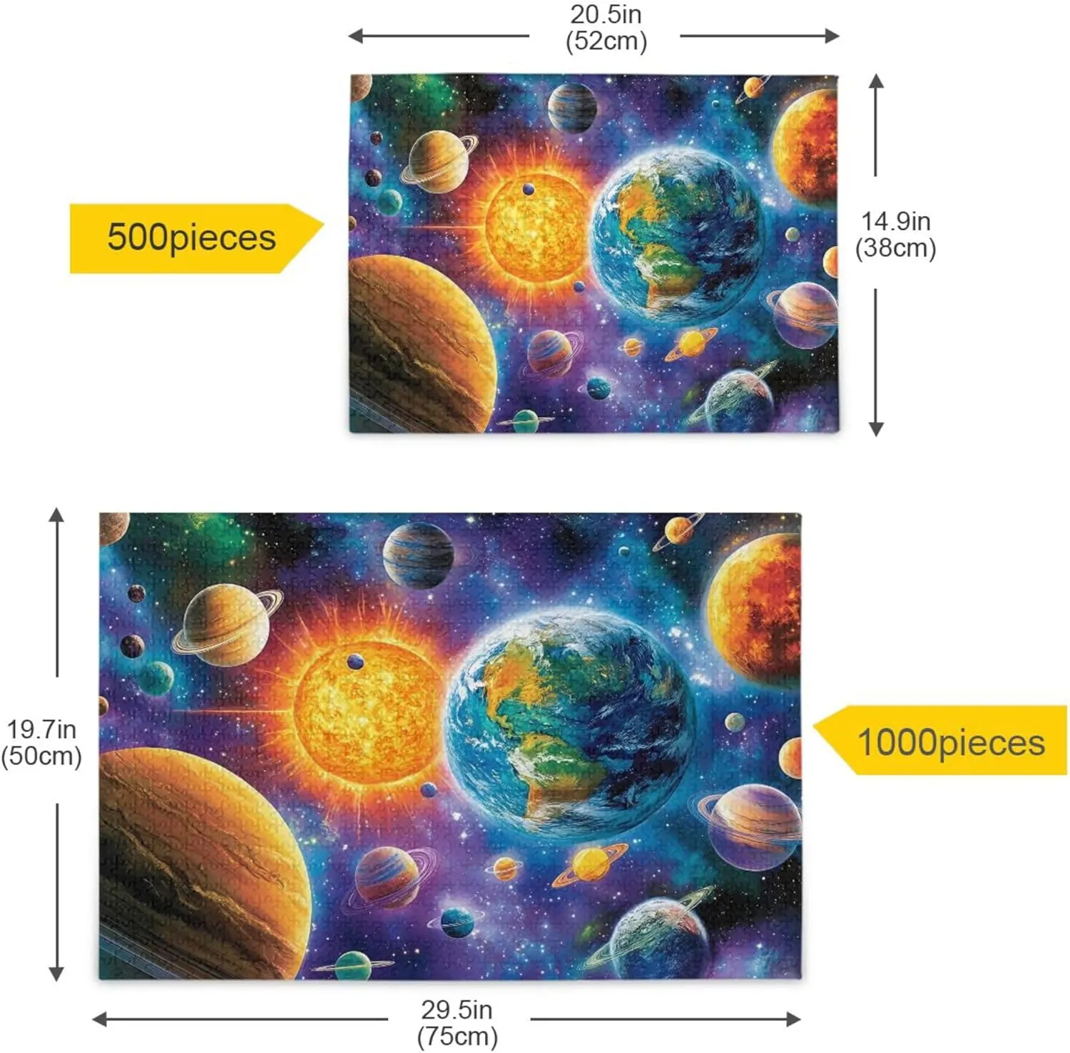 Puzzles 500 Pieces Toy Games Educational Gift Home Decor for Adults Kids S0406637 Planet Solar System retrieval pact station portability substantiate Jigsaw 