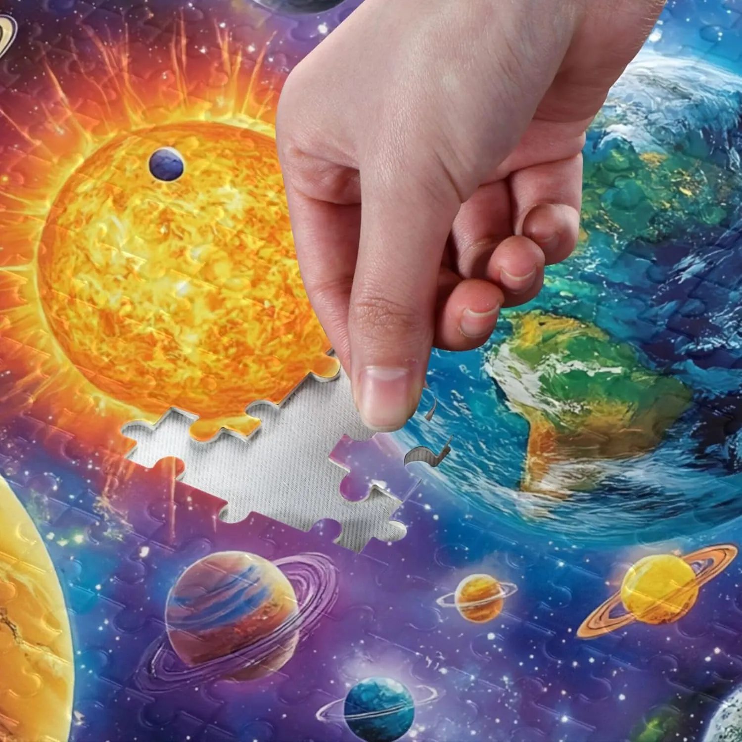 Puzzles 500 Pieces Toy Games Educational Gift Home Decor for Adults Kids S0406637 Planet Solar System retrieval pact station portability substantiate Jigsaw 