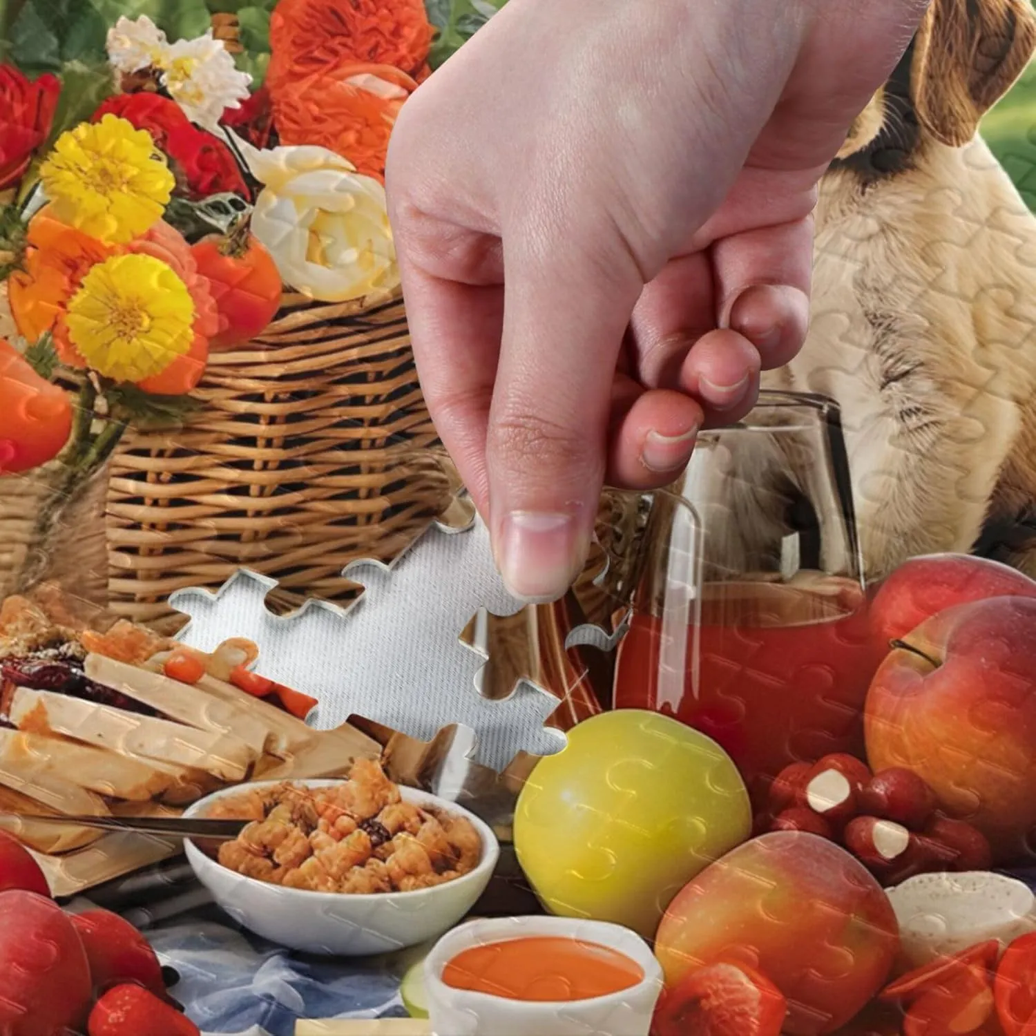 Puzzles 500 Pieces Toy Games Educational Gift Home Decor for Adults narrowly Kids S0402659 Dog Animal Fruit Jigsaw 