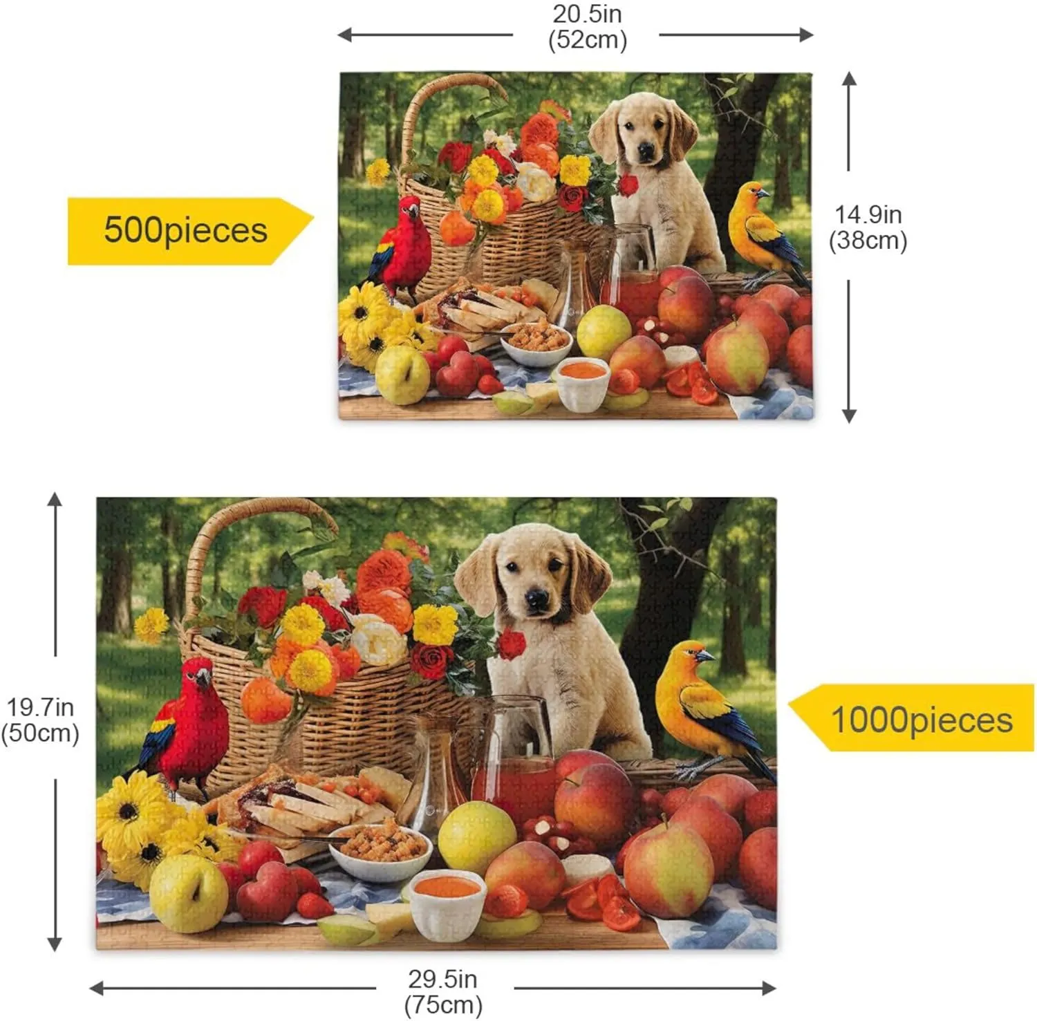 Puzzles 500 Pieces Toy Games Educational Gift Home Decor for Adults narrowly Kids S0402659 Dog Animal Fruit Jigsaw 