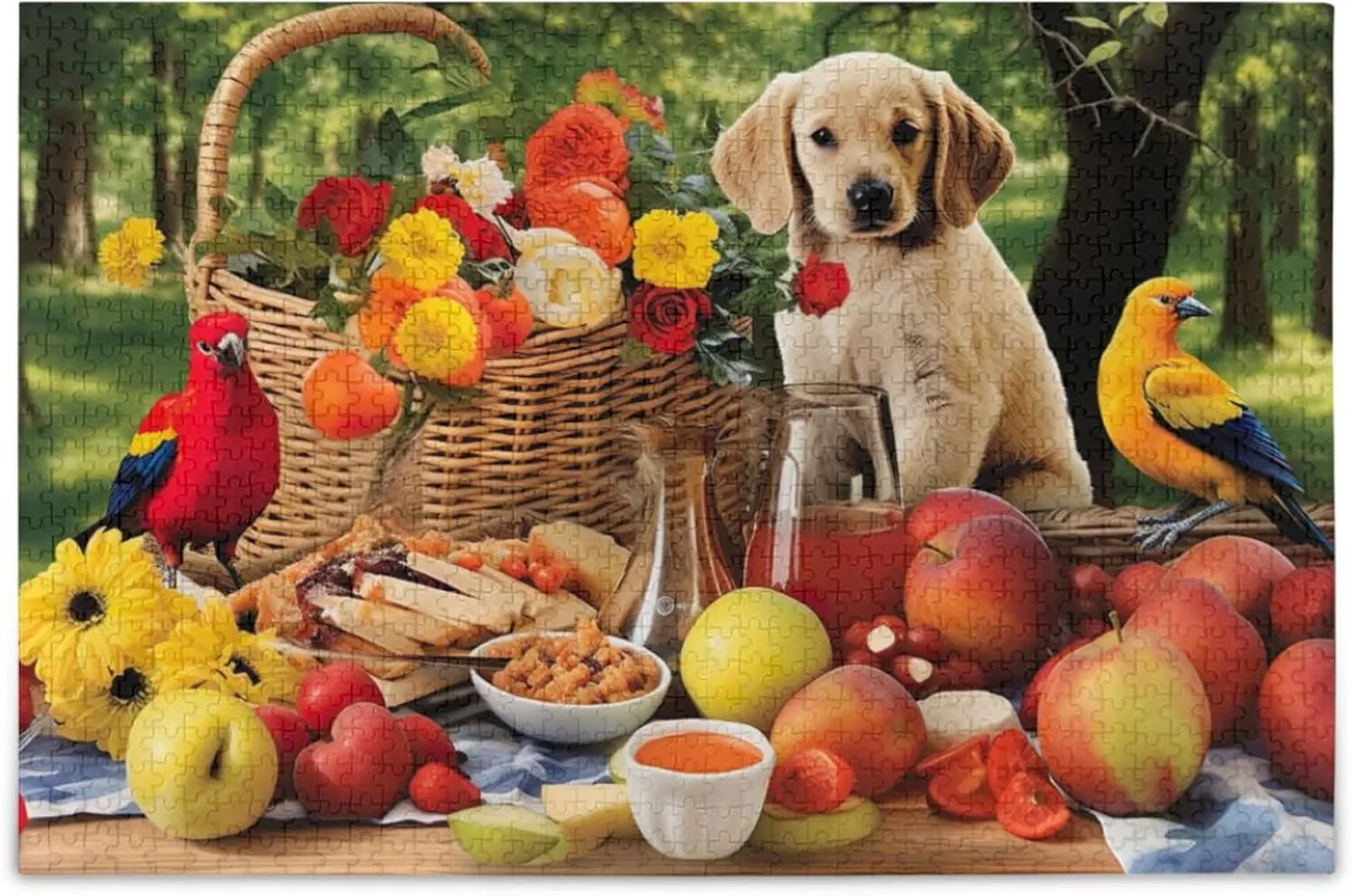 Puzzles 500 Pieces Toy Games Educational Gift Home Decor for Adults narrowly Kids S0402659 Dog Animal Fruit Jigsaw 