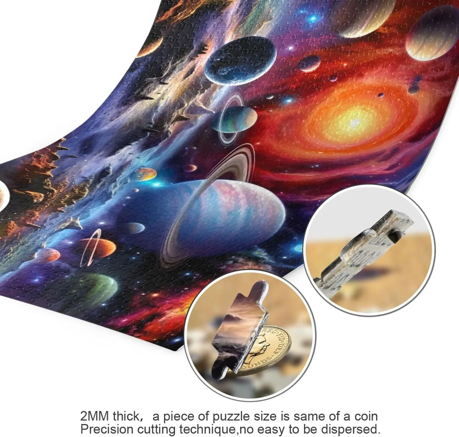 Puzzles 500 Pieces Toy key gatherer feasible Games Educational Gift Home Decor for Adults Kids S0400822 Space Galaxy Solar System NASA Jigsaw 