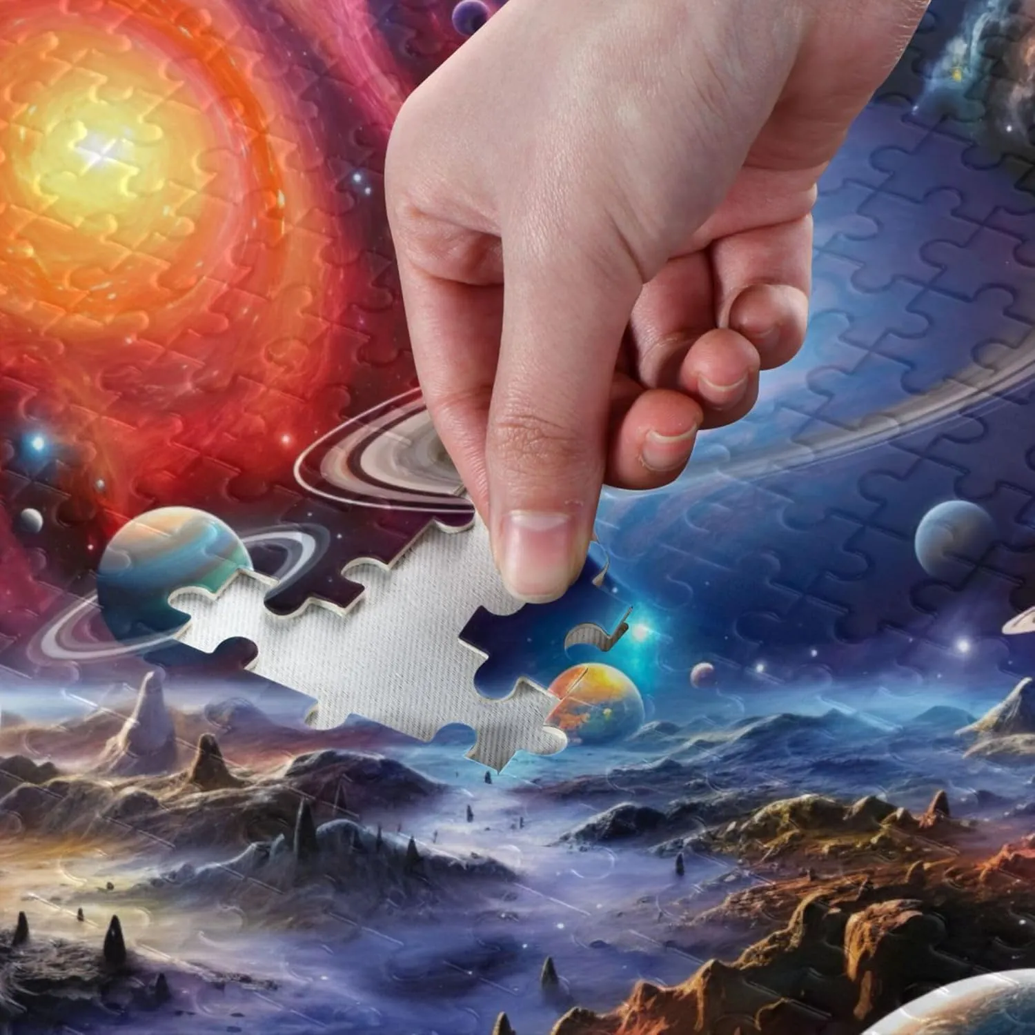 Puzzles 500 Pieces Toy key gatherer feasible Games Educational Gift Home Decor for Adults Kids S0400822 Space Galaxy Solar System NASA Jigsaw 