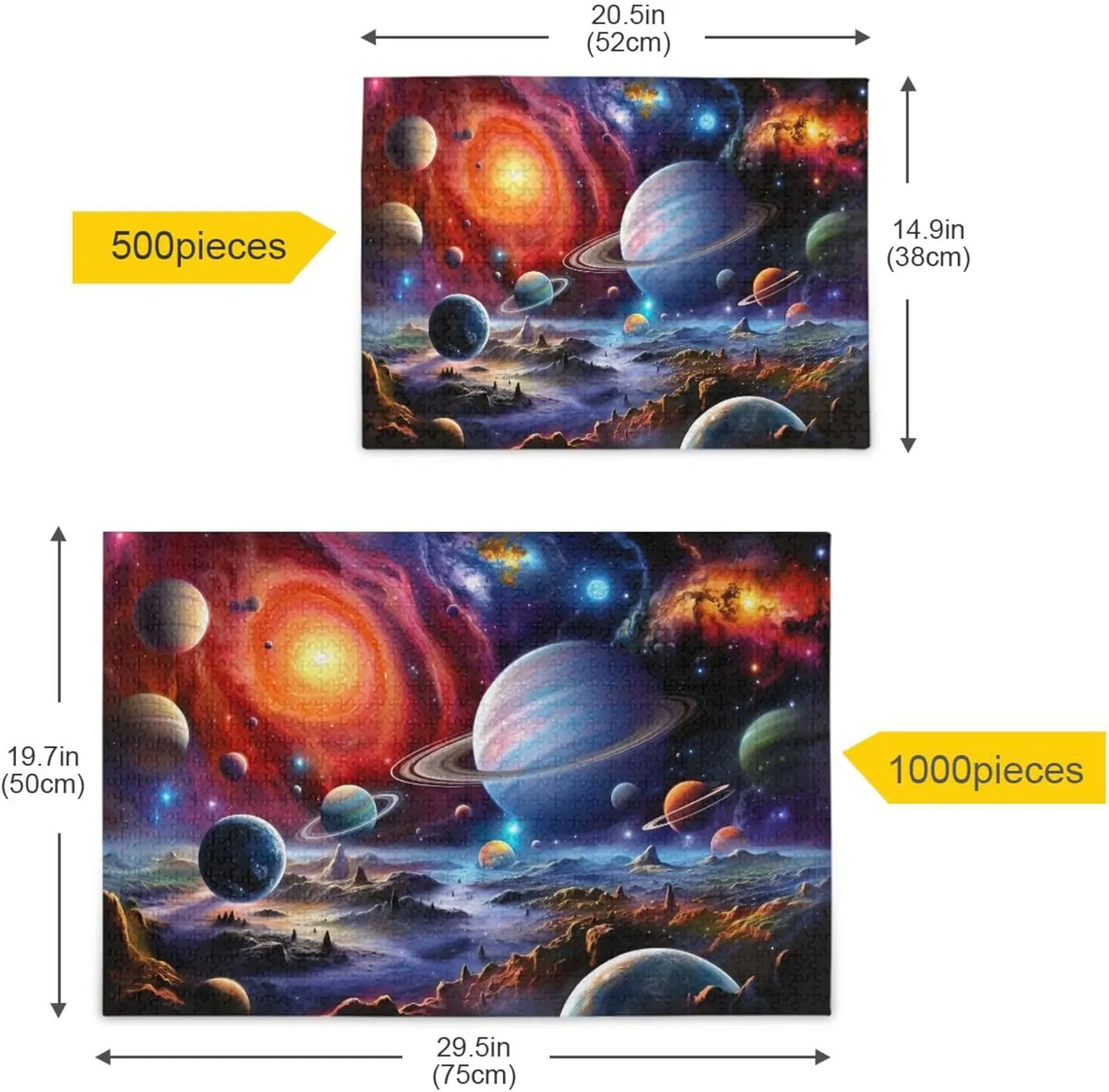 Puzzles 500 Pieces Toy key gatherer feasible Games Educational Gift Home Decor for Adults Kids S0400822 Space Galaxy Solar System NASA Jigsaw 