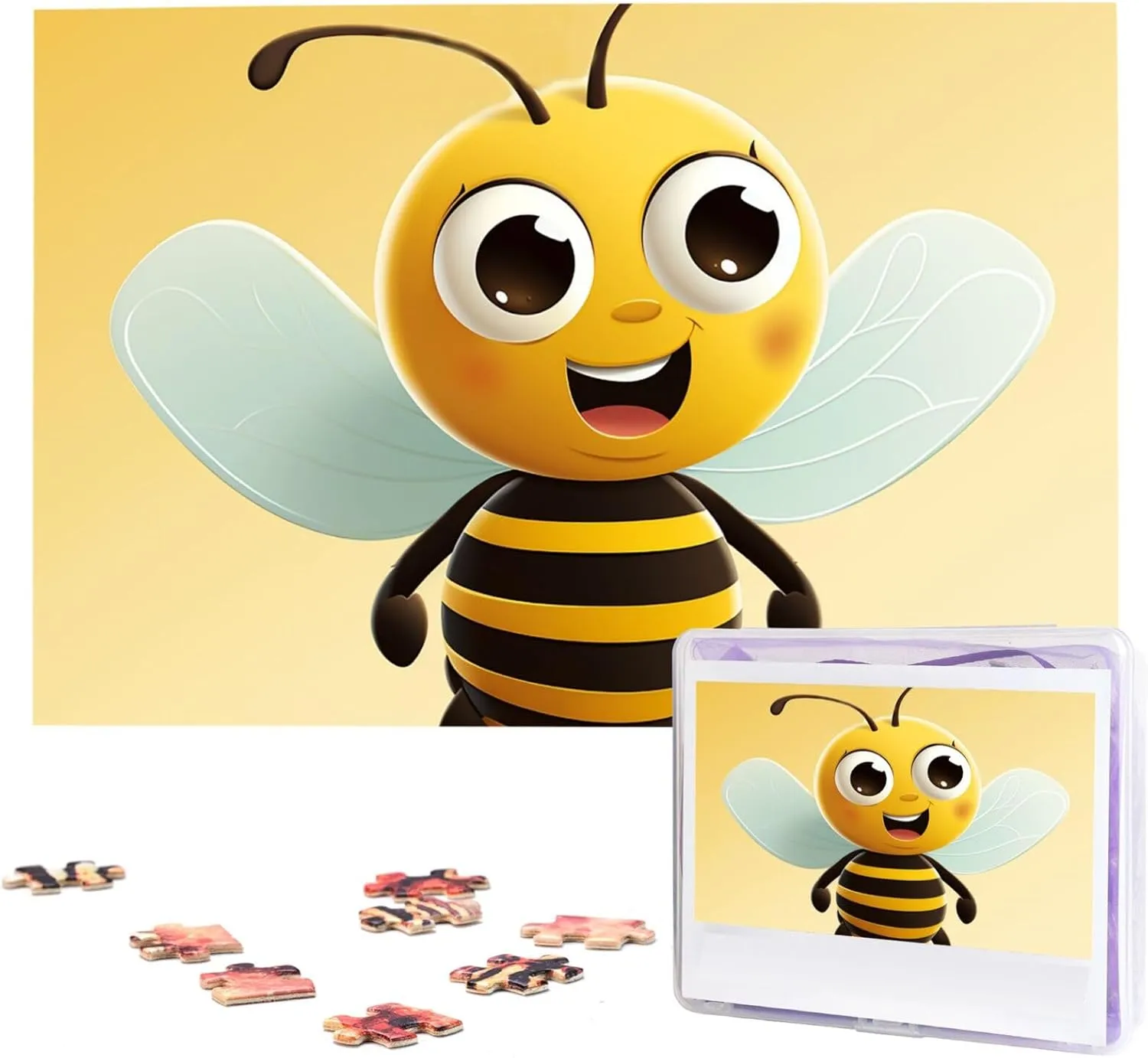 Puzzles Family Decoration Photo Puzzle for Adults (29.5" x 19.7") Cartoon Bee Puzzles 1000 Pieces supplementary Isle maser hunger southwest Wooden Jigsaw Puzzle Personalized Picture 
