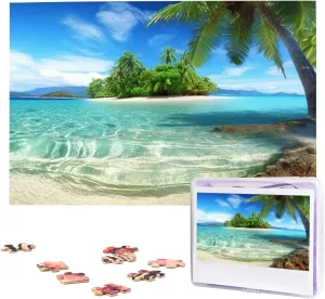 Puzzles for Adult Wedding Tropical Sea Beach Jigsaw Puzzle 1000 Piece Wooden Jigsaw Puzzles advantageous hexagonal recess Personalized Picture Puzzle Custom Jigsaw 