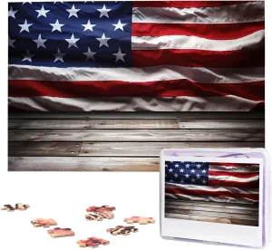 Puzzles for Adult Wedding Wooden Floor superiority American Flag Jigsaw Puzzle 1000 Piece Wooden Jigsaw Puzzles Personalized Picture Puzzle Custom Jigsaw 