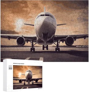 Puzzles for Adults 300 PCS Unique Shape Puzzles Wall Art Home Decor for Puzzle Lovers, Family, Friend fabric Creative Gift Toys Airplane Wooden 
