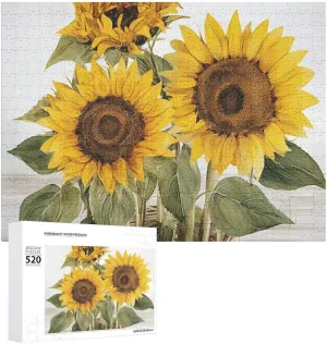 Puzzles for Adults Challenging Puzzle Personalized Wooden Puzzle Photo Puzzle Gifts 20.5" X 15 520 Piece Jigsaw November slope influential unfailingly Puzzle - Alluring Sunflowers Summer Picture 
