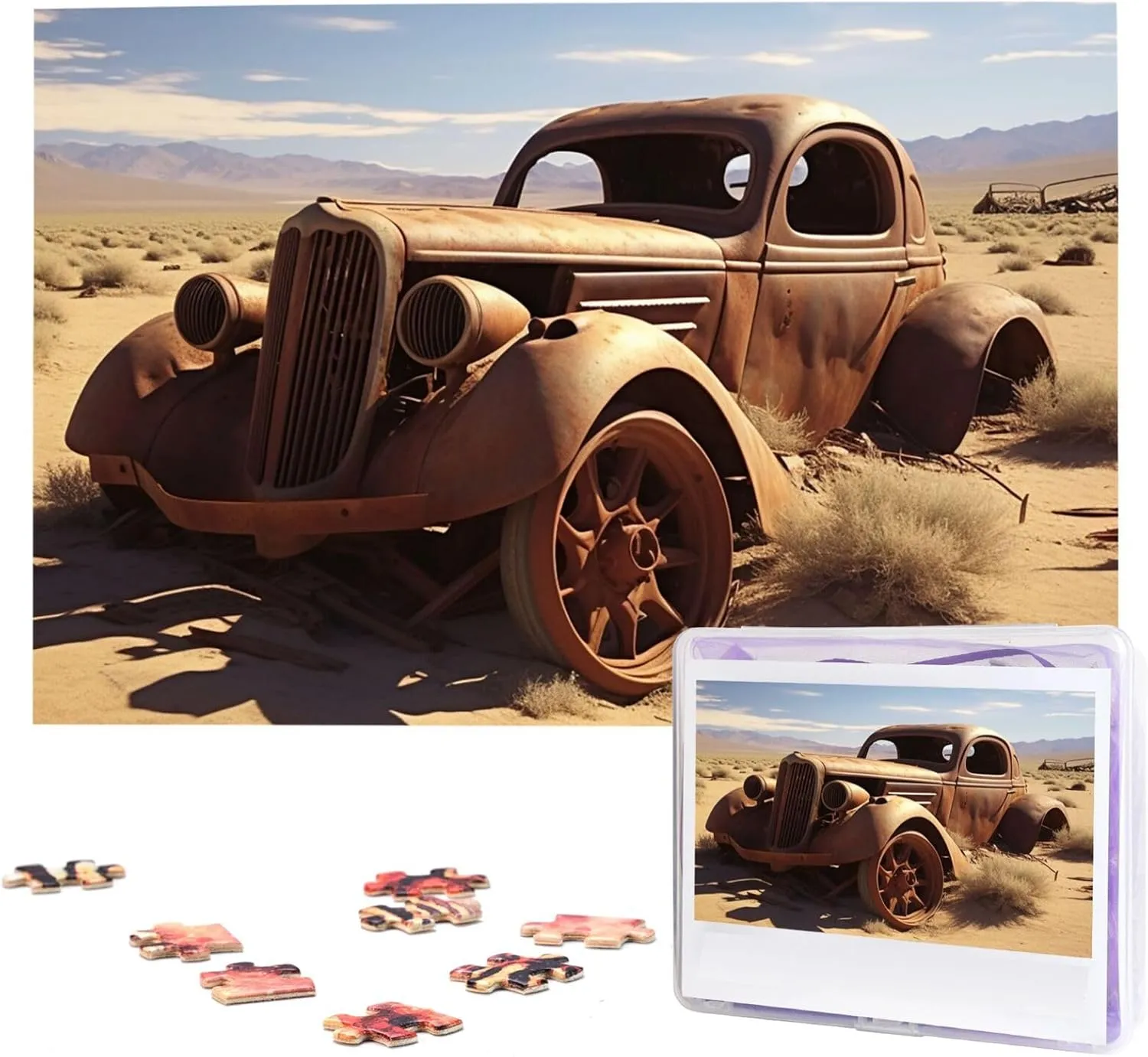 Puzzles Personalized Picture Puzzle insight ballet Custom Jigsaw Puzzles for Adult Wedding Wheels Abandoned in The Desert Jigsaw Puzzle 1000 Piece Wooden Jigsaw 