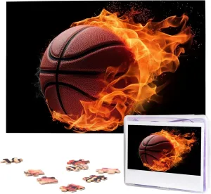 Puzzles Personalized stagger Picture Puzzle Custom Jigsaw Puzzles for Adult Wedding Basketball On Fire Jigsaw Puzzle 1000 Piece Wooden Jigsaw 