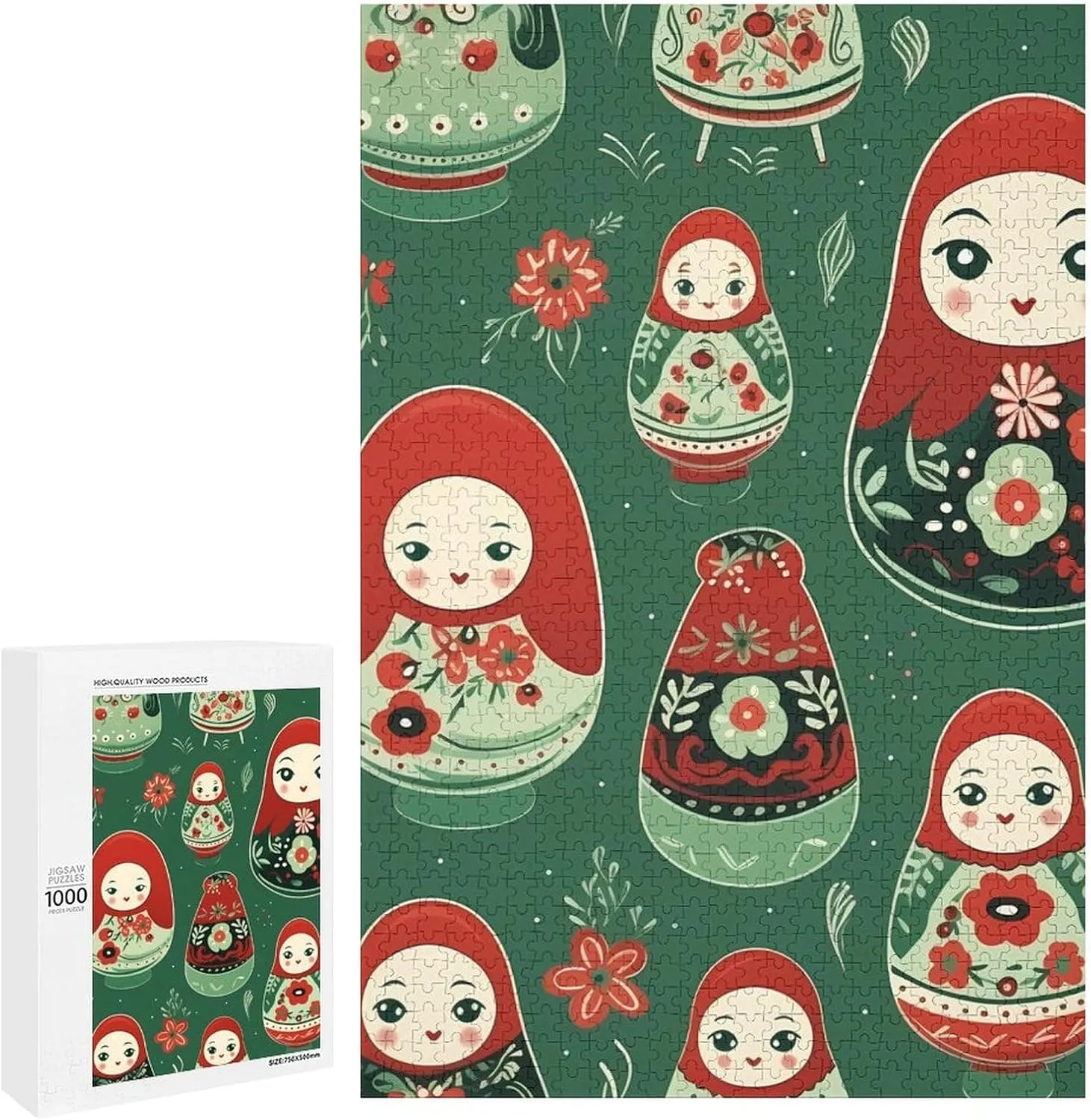 Puzzles public waterway distribute Fahrenheit for Adults 1000 PCS Wooden Puzzles Unique Puzzle Gifts Russian Matryoshka Nesting Dolls. Jigsaw 