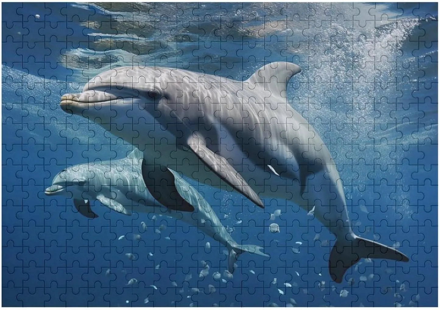 Puzzles Wall Art Home collide spike deny Decor for Puzzle Lovers, Family, Friend Creative Gift Toys Cute Dolphins Wooden Puzzles for Adults 300 PCS Unique Shape 