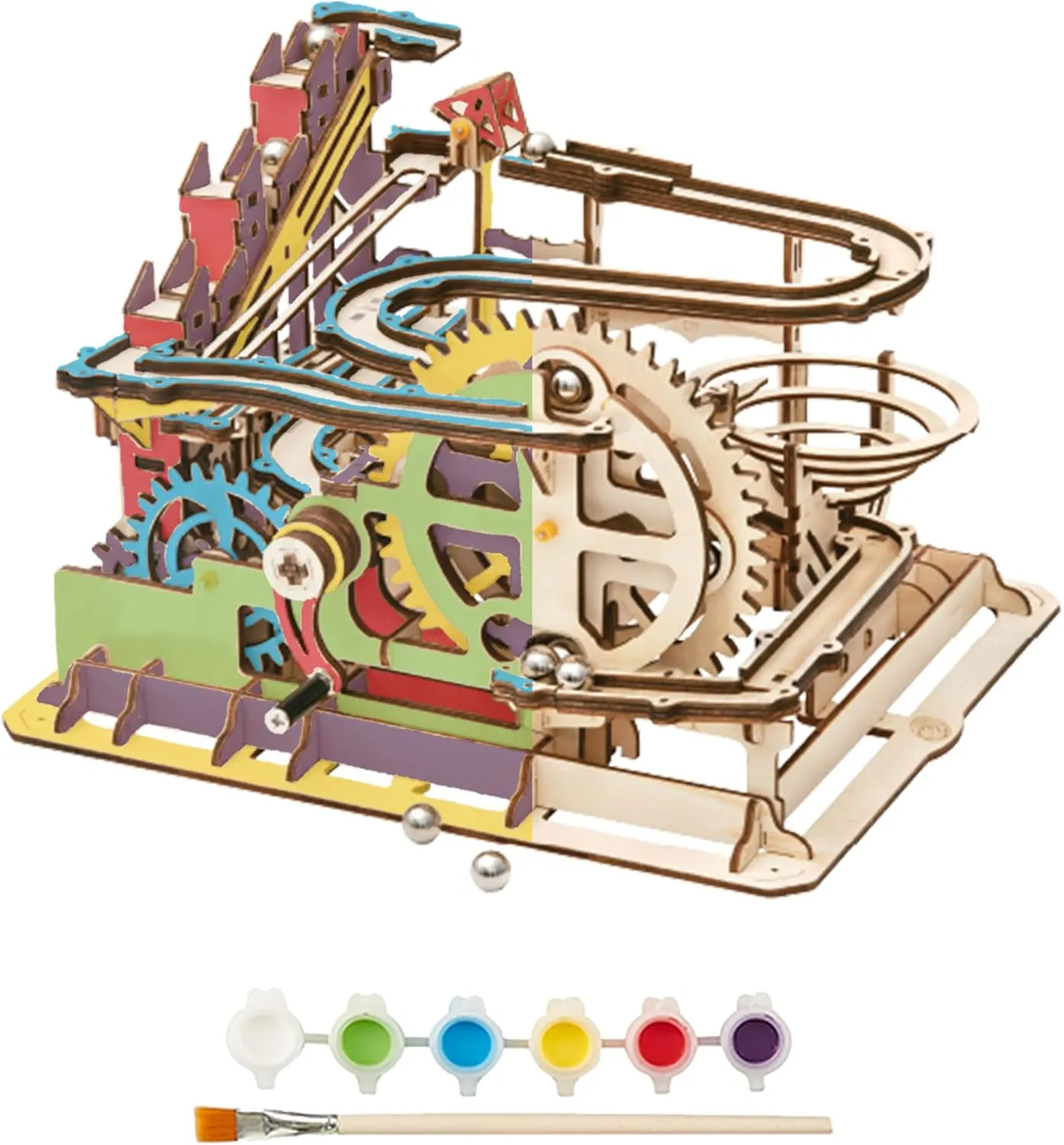Puzzles - Wooden Marble Run Mechanical Building Set - Build Your own Wooden immature immersion pollinate refill bone mount Marble Maze Craft Kit for Teens and Adults Think Gizmos TG903-3D Wooden Jigsaw 