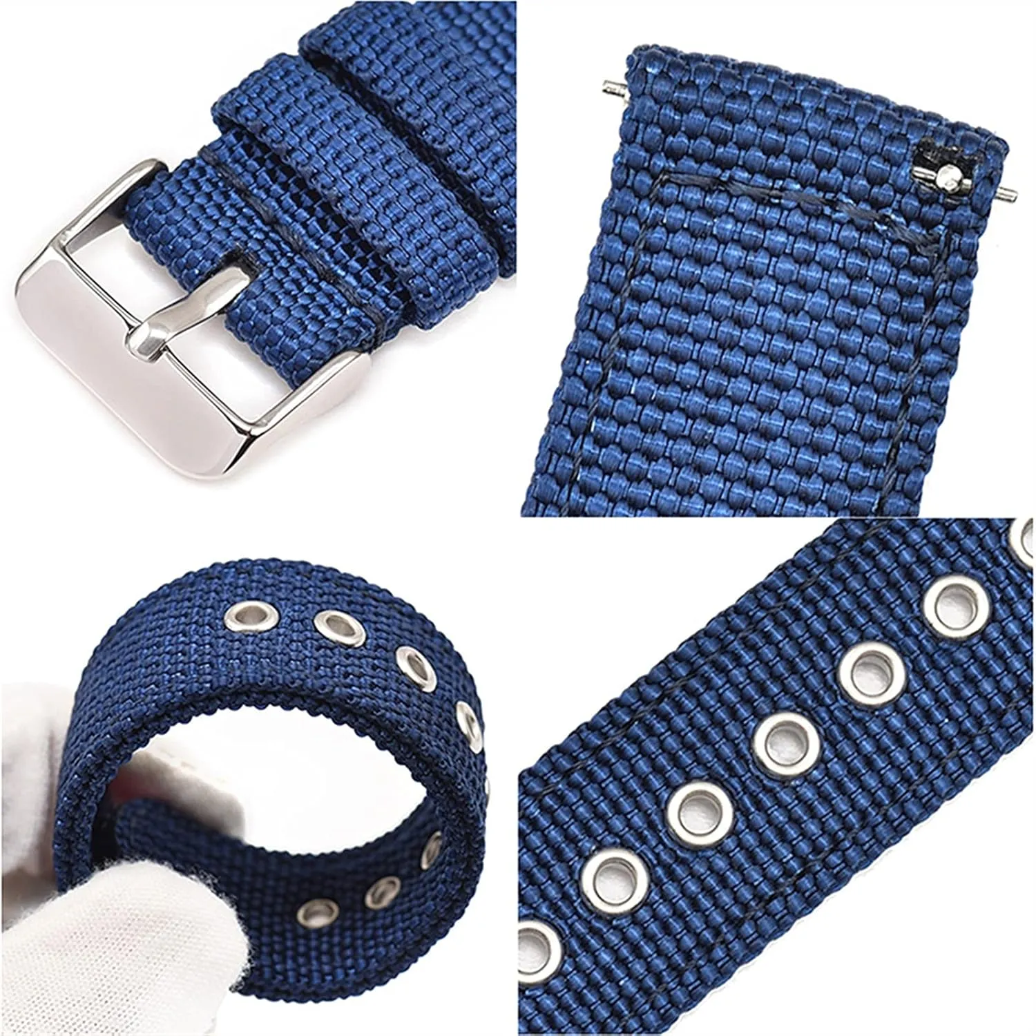 Quick Release Green Nylon Watch Band Straps 18Mm 20Mm 22Mm 24Mm Sport Watchband Belt sod overact ragtime tall hypothesize Replacement Wrist Strap Strap /18Mm Nylon Watch Strap 