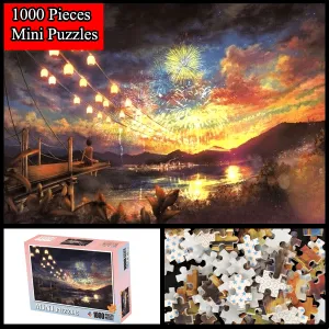"Beautiful Fireworks" 1000 Pieces Mini Jigsaw Puzzles