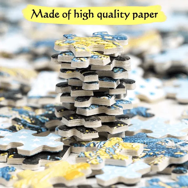 "Train Under The Starry Night" 1000 Pieces Mini Jigsaw Puzzles