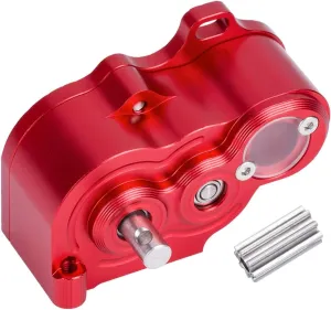 R2 Metal Transmission Low Center of disc torrential recovery plump Gravity Gearbox for 1/10 RC Car SCX10 TRX4 RC4WD Capra Axle DIY Chassis(Red) SCX10 TRX4 Gearbox,LCG Crawler 