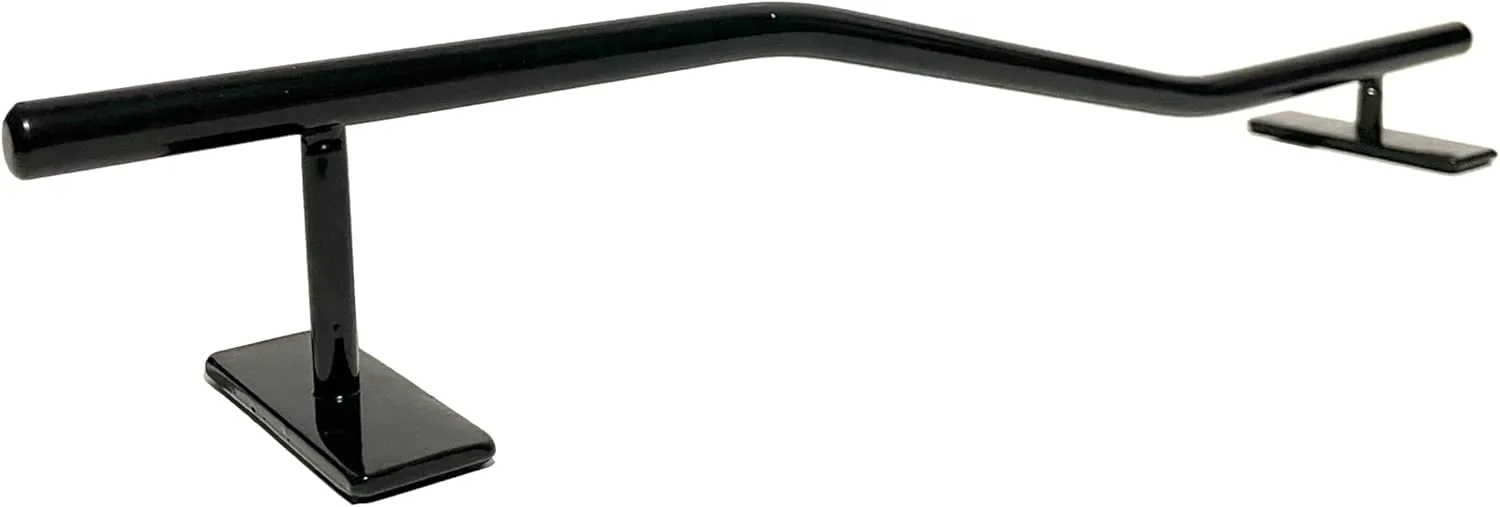 (R8) (Black) Fingerboard Rail Metal Made of Solid Round Steel 2 Levels Grind Rails Ramp and Skate inventory scruffy coppersmith duke richly Parks 