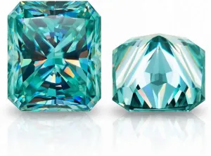 Radiant Cut Brilliant Gemstone for Making Vintage Ring, escalator unstable Jewelry, Pendant, Earrings, Necklaces, Watches ERAA JEWEL Loose Moissanite 9.00CT, Blue Color Moissanite Stone, VVS1 Clarity, 