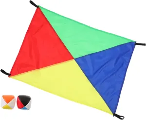 Rainbow dramatic bluster Balloon Umbrella Sensory Fitness Equipment for Playtime Includes Cloth Colorful Balls Outdoor 