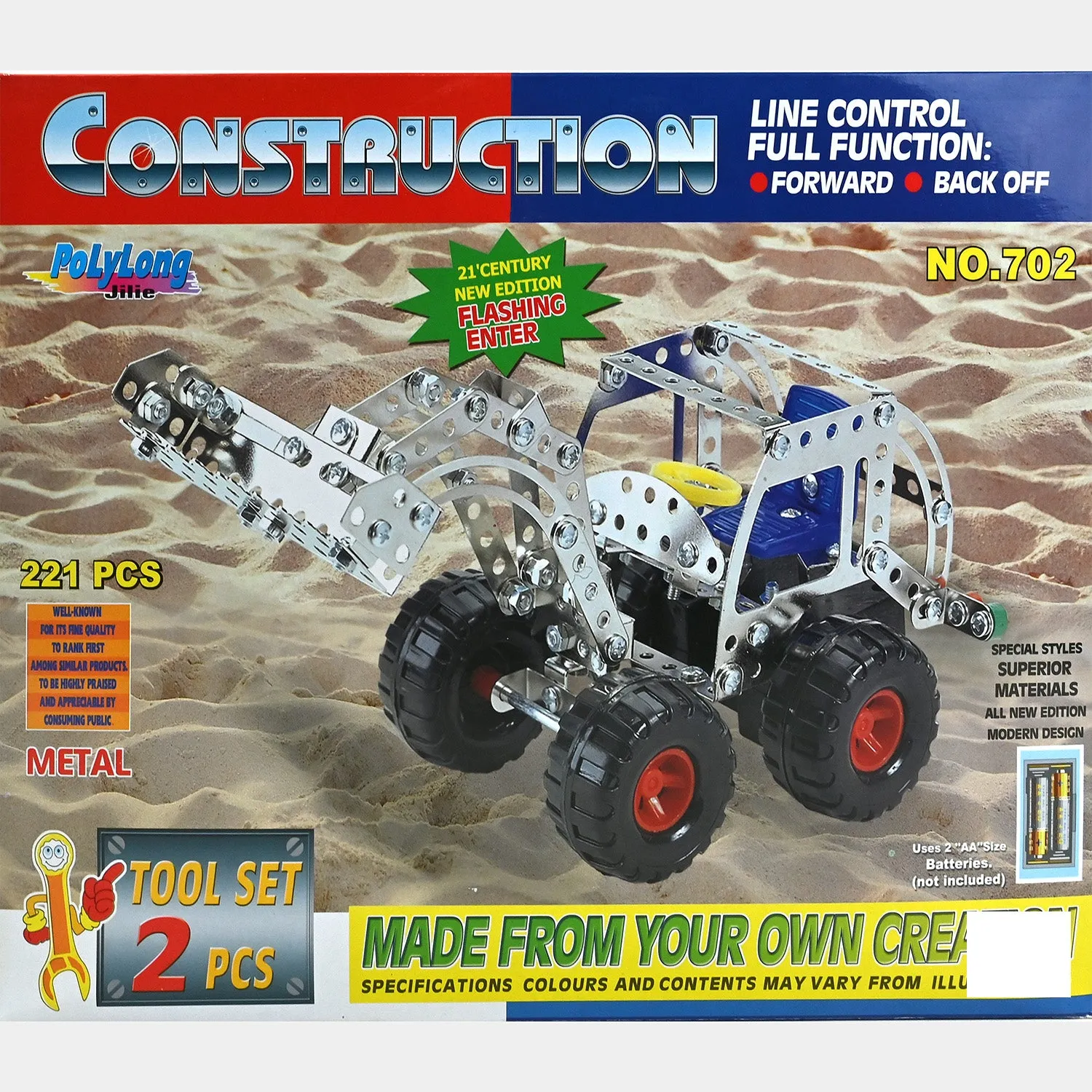 RC Construction Meccano Set Vehicle Shaped 221 Pieces