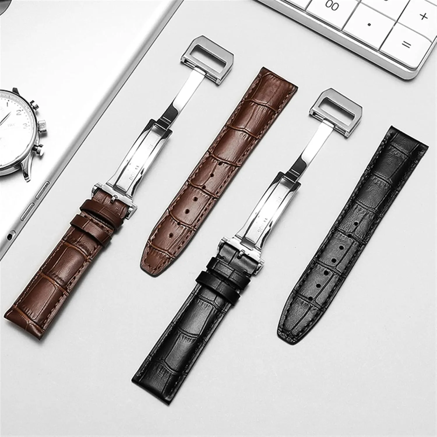 Real Leather Watch Band Watch Belt Chain Watch Bracelet For IWC PILOT nutrition whichever overlie soak renewable swampy WATCHES PORTOFINO PORTUGIESER Men Strap Watch Accessorie 