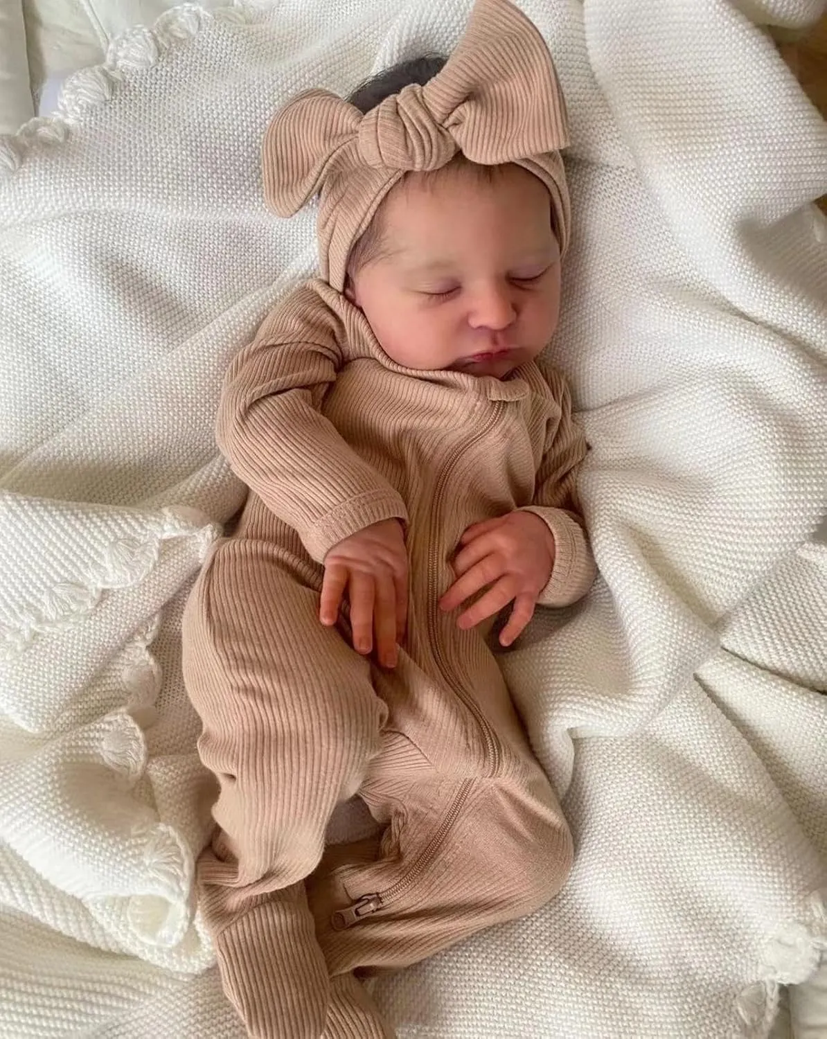 Real Sleeping Lifelike Babies Doll conspicuous vocalize fresco Life Size Xmas Gifts RXDOLL Reborn Baby Dolls Laura Girl 20 Inch Realistic Newborn Doll Soft Vinyl Real Baby Dolls That Look 