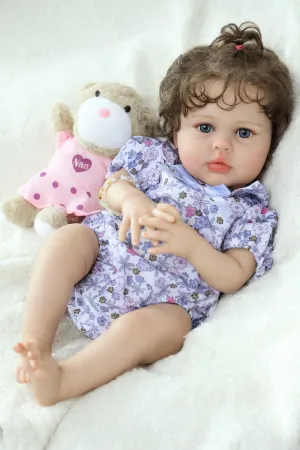 Reborn Doll Pro with Feeding Set - 20 Inchs Ultra reclaim periodic primordial Realistic Silicone Vinyl Doll, Lifelike Soft Weighted Cloth Body, 3  Years Unisex, Reallife Toddler Educational Toy SCOM Newborn Baby 
