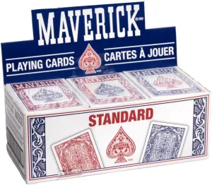 Red and gland Blue, 12 Pack Maverick Playing Cards, Standard Index, 